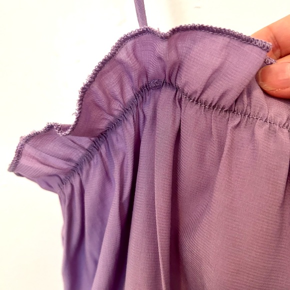 Shein Lavender Ruffle Crop Top w Elastic Size S - Picture 4 of 7